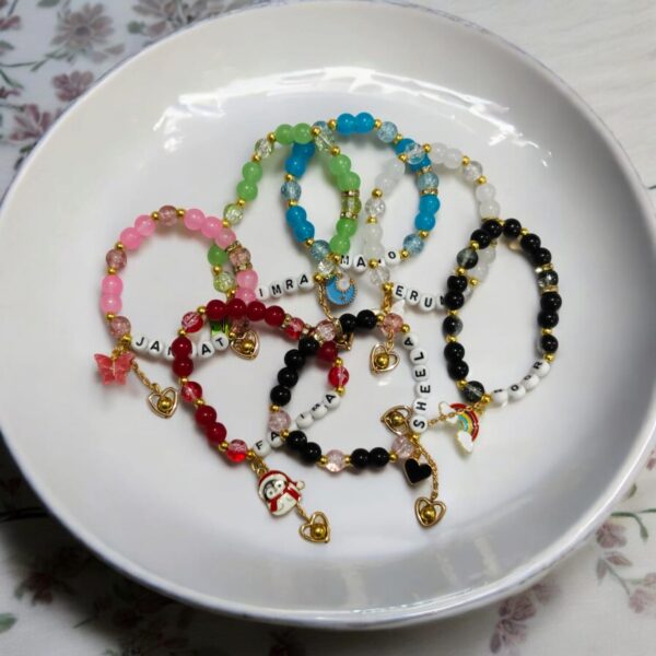 Customize name Bracelet with different colors - Image 2