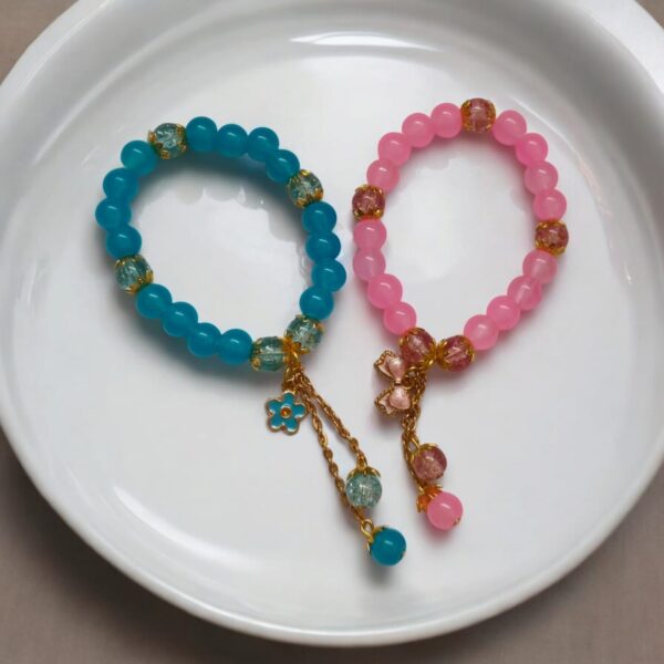 Pink and blue bracelet